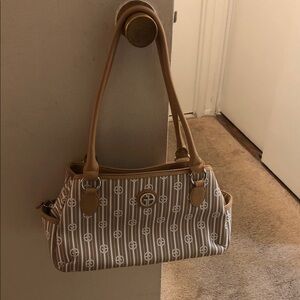 Giani Bernini Beige & Tan Striped Shoulder Bag